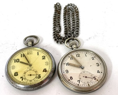 Lot 301 - A lot of two military pocket watches, both...