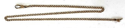 Lot 304 - A 9ct gold pocket watch chain, the chain is...