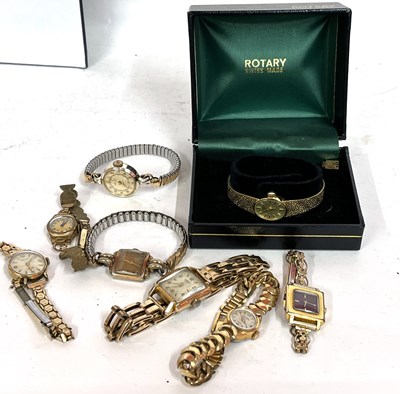 Lot 316 - A mixed lot of ladies wrist watches, one of...