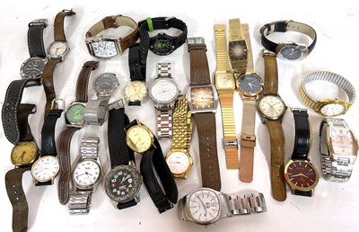 Lot 345 - Mixed lot of various wrist watches, makes...