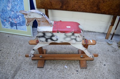 Lot 402 - PAINTED WOODEN ROCKING HORSE