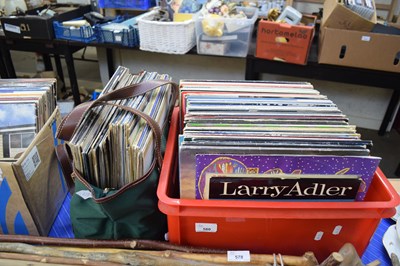 Lot 580 - ONE BOX AND ONE BAG OF RECORDS