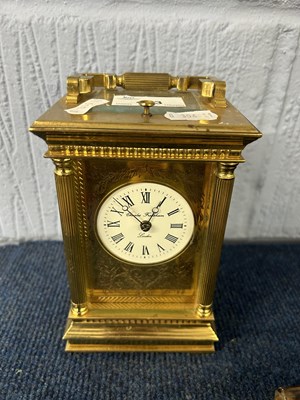 Lot 413 - A large carriage striking carriage clock with...