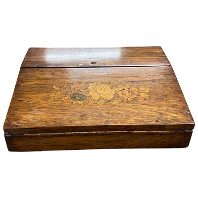 Lot 554 - An early 20th century mahogany writing slope,...