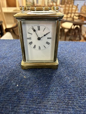 Lot 429 - Early 20th Century brass carriage clock