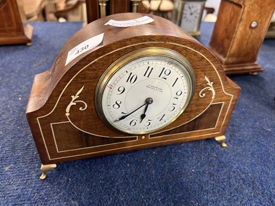 Lot 430 - Art Nouveau style mantel clock with mother of...