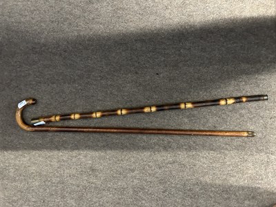 Lot 412 - Vintage wooden sword stick with 'Toledo' blade...