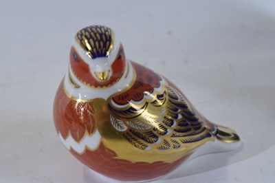 Lot 467 - A Royal Crown Derby paperweight, gold stopper,...