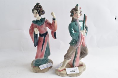 Lot 496 - A pair of Temple dancers modelled by Helen...