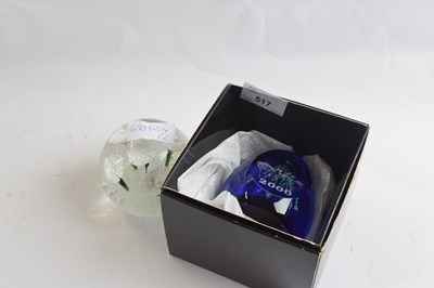 Lot 517 - A Midnight Millenium paperweight by Caithness...