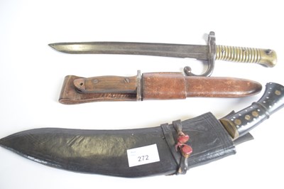 Lot 272 - First World War bayonet stamped H5460 with...