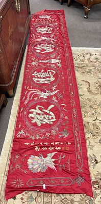 Lot 273 - An interesting large piece of Chinese silk...