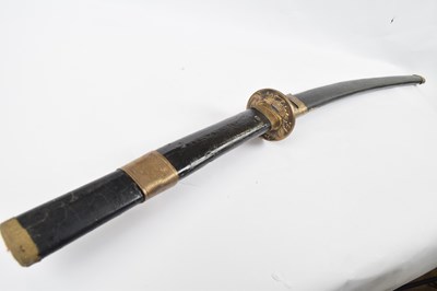 Lot 283 - A Japanese Samurai sword with metal mounts and...
