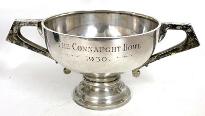 Lot 137 - George V twin handled cup of plain circular...