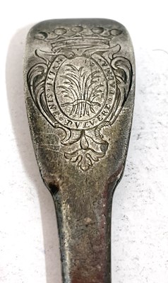 Lot 141 - 19th Century French silver tablespoon, the...