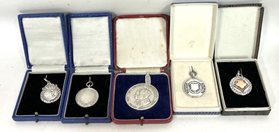 Lot 146 - Mixed Lot:  Three hallmarked silver fobs...