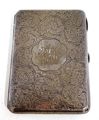 Lot 159 - An Edwardian silver card case, overall...