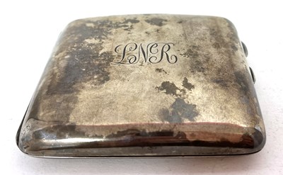 Lot 173 - A George V silver cigarette case of slight...