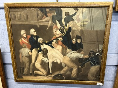 Lot 97 - The Death of Nelson, unsigned, gouache on...
