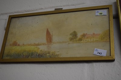 Lot 743 - Horning Ferry by H Turner, watercolour, 38cm...