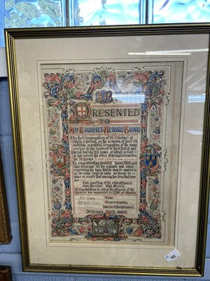 Lot 102 - An Ecclesiastical Ceremonial Certificate...