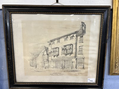 Lot 114 - Ancient House, Queen Street, Norwich, print,...