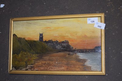 Lot 560 - View of Cromer showing the church tower, beach...