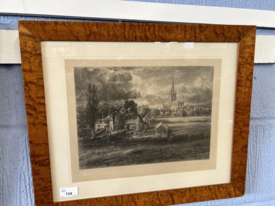 Lot 134 - Reproduction print of the view of a Cathedral,...