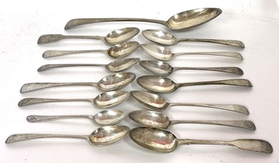 Lot 213 - Mixed Lot: George III silver tablespoon,...