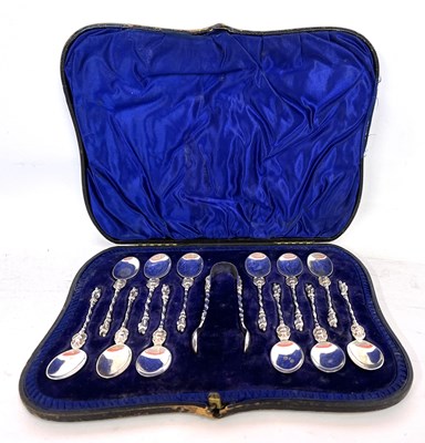 Lot 232 - A Victorian cased set of twelve apostle...