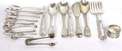 Lot 234 - Mixed Lot: A Victorian silver butter knife, a...