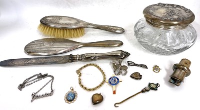 Lot 257 - Mixed lot to include a silver dressing table...