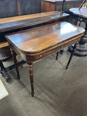 Lot 603 - A 19th Century mahogany folding tea table...