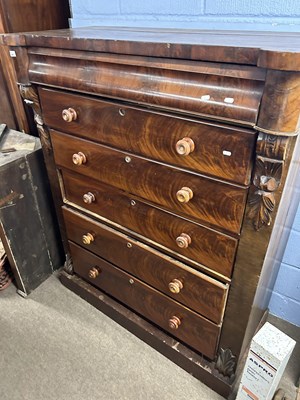 Lot 609 - A Victorian mahogany scotch chest with a...