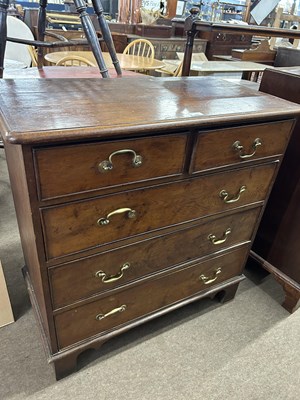 Lot 629 - A Georgian chest with two short over three...