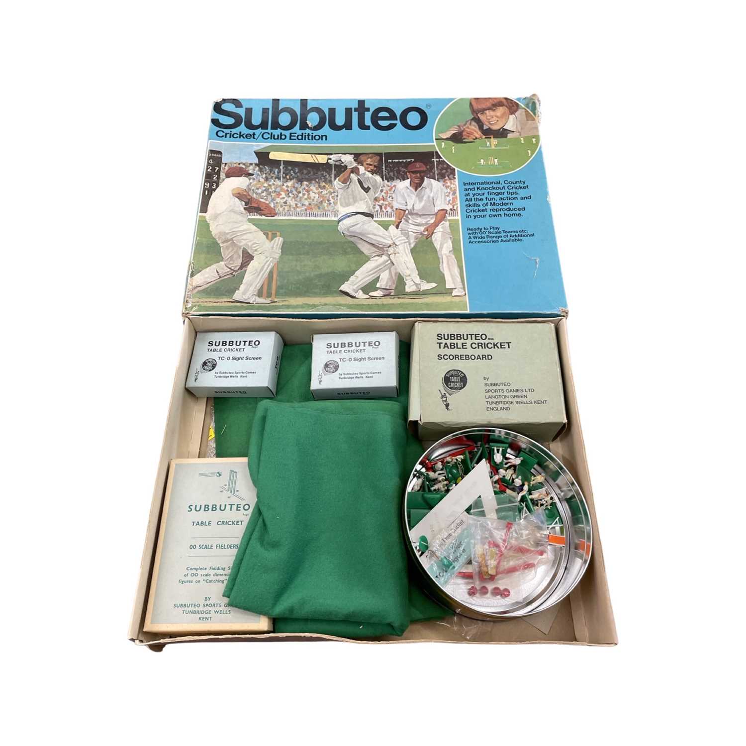 Lot 255 - A vintage boxed Subbuteo Cricket Club Edition...