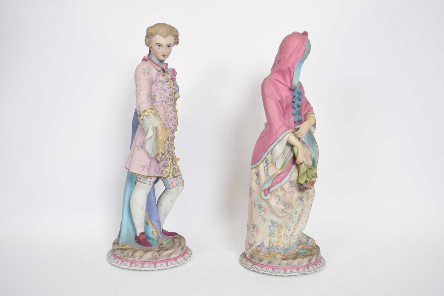 Lot 87 - Two late 19th century French bisque porcelain...