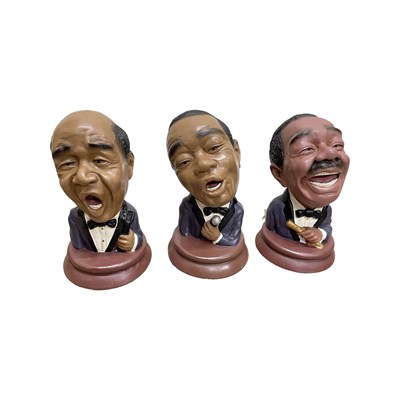 Lot 271 - A trio of modern plaster busts, modelled as...