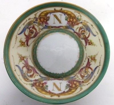 Lot 104 - Sevres style 19th century cup and saucer, the...