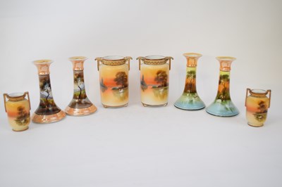 Lot 112 - Quantity of Noritake wares, all with landscape...