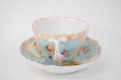 Lot 117 - Continental porcelain cup and saucer decorated...