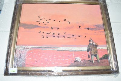 Lot 251 - Duck hunting by Michael Morley dated 16, oil...