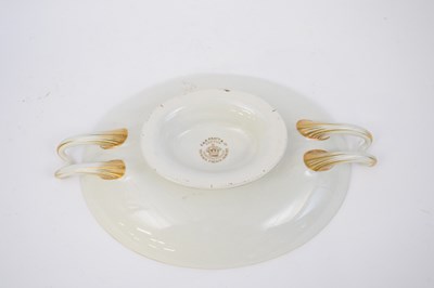 Lot 142 - Pratt ware two-handled dish with typical...