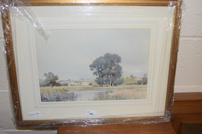 Lot 382 - Douglas Snowdon, study of a rural scene with...