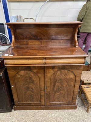 Lot 344 - Victorian mahogany chiffonier cabinet with...