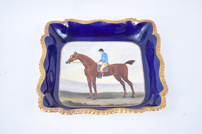 Lot 147 - Royal Worcester dish painted with a racehorse...