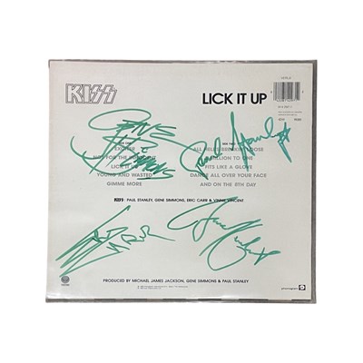 Lot 181 - A KISS: Lick it Up 12" vinyl LP, bearing the...