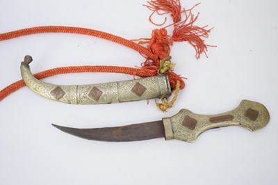 Lot 157 - Middle Eastern dagger in metal scabbard