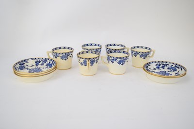 Lot 165 - Six Mintons Delft cups and saucers