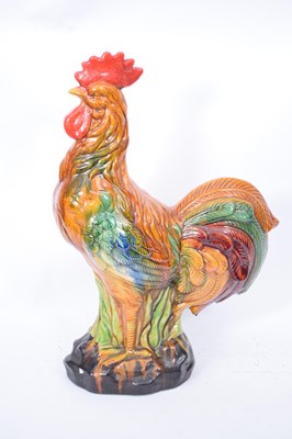 Lot 167 - Large ceramic model of a chicken in Majolica...
